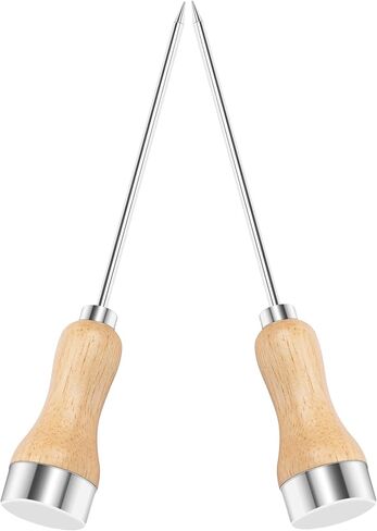 موتزو عيدان ثلج من الستانلس ستيل بمقبض خشبي للمطبخ والمطاعم والبار والمنزل من قطعتين in Kuwait