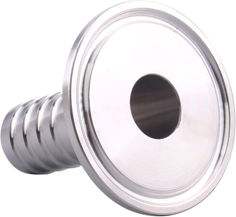 GOVALVE 1.5 "مشبك ثلاثي إلى 3/4" خرطوم شائك مناسب مع حشية سيليكون من الفولاذ المقاوم للصدأ 304 محول بارب صحي للمشروبات المنزلية (الطويق OD 50.5 مم) in Kuwait