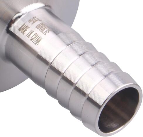 GOVALVE 1.5 "مشبك ثلاثي إلى 3/4" خرطوم شائك مناسب مع حشية سيليكون من الفولاذ المقاوم للصدأ 304 محول بارب صحي للمشروبات المنزلية (الطويق OD 50.5 مم) in Kuwait