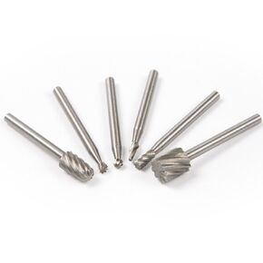 طقم رؤوس التوجيه الدوار من أورهيلبر 6 قطع مقاس 1/8 بوصة من عرقوب HSS Wood Working Rotary Bits تناسب أدوات دريميل in Kuwait