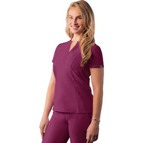 Adar Addition Scrubs for Women - Notched V-Neck Scrub Top