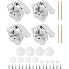 QWORK Replacement Toilet Seat Hinge Mountings Stainless Steel 1 Set with Bolts and Nuts in Kuwait