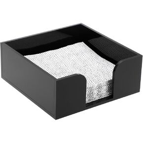 Sumnacon Square Acrylic Napkin Holder - Stylish Black Cocktail Napkin Holder for Table Countertop Kitchen, Decorative Black Napkin Holder for Picnic Wedding Party Restaurant Office Hotel in Kuwait