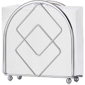 Vertical Napkin Holder for Dining Table Décor, Freestanding Metal Paper Holder for Kitchen Countertop, Heavy Duty Napkin Paper Organizer, Durable Tissue Dispenser Stand for Home Restaurant (Black)