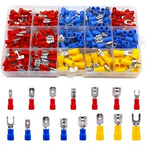 موصلات كهربائية 330 قطعة من موصلات الأسلاك المعزولة، موصلات طرفية بأسمائها الحقيقية ذكر/أنثى، مجموعة موصل بعقب للفصل السريع - محطات كابلات السيارات البحرية المجعدة in Kuwait