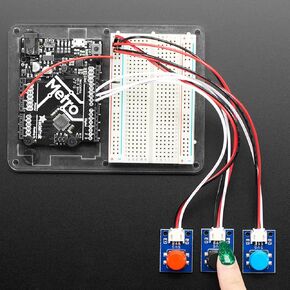 Adafruit 4431 Stemma Wired Tactile Push-Button Pack - 5 Color Pack in Saudi Arabia