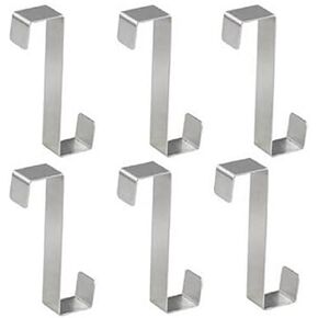Youfui Over Door Hooks Hevy Duty Z Hooks Closet Hooks Dorm Hooks Cloth Hanger, Set of 6 (4.5/3)