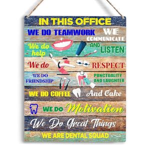 Office Decor Dental Guard Dental Hygienist Wall Decor Sign In This Office We Are Teamwork Dentist We Are Squad Office Gifts Inspirational Dental Clinic Home Decor Wall Art Wood Sign 10x8 Inch.