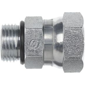 Brennan Industries 6900-08-08-O Steel Straight Tube Fitting, 3/4"-16 SAE ORB x 1/2"-14 NPSM Thread, 1/2" Male O-Ring Boss x 1/2" Female NPTF Swivel in Saudi Arabia