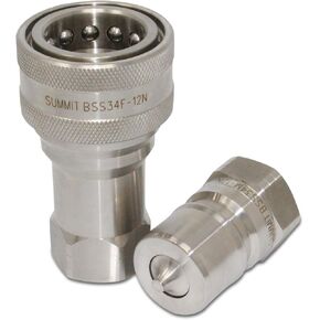 مجموعة وصلات هيدروليكية سريعة الفصل من الستانلس ستيل 3/4 انش ان بي تي ايزو 7241-B in Kuwait