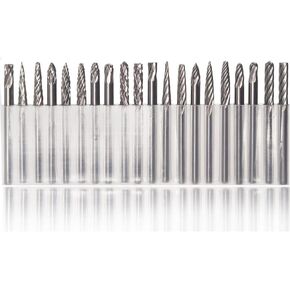 مجموعة شفرات كربيد صلبة 20 قطعة، شفرات دوارة من التنجستن مفردة ومزدوجة مقاس 3 مم، لقم توجيه CNC للنحت والتلميع والحفر in Kuwait