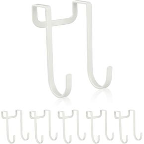Over The Cabinet Door Hooks 6pcs,304 Stainless Steel Over Door Hanger for Kitchen,Cabinet,Closet,Bathroom,Hole-Free Towel Holder Over Cabinet Hanging Double Prong,Silver,S Shape in Saudi Arabia