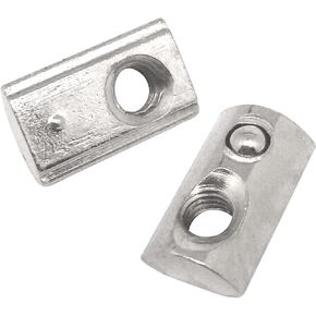 30Pcs 2020 Series M4 T Slot Nuts Roll-in Spring Nuts,Carbon Steel T-nut with Ball,for 2020 Series Aluminum Extrusion Profile Rail,with 6mm Slot
