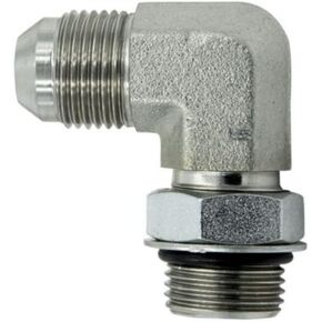 1/2" JIC Male x #6 SAE/ORB Male Corner/Elbow Hydraulic Adapter Fitting (5-PACK) | 6801-08-06 in Saudi Arabia