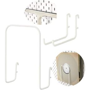 خطافات بيجبورد بيضاء من DODXIAOBEUL، حامل رسائل، تخزين الحروف، الكتب أو الأجهزة اللوحية، وخطافات ربط على شكل حرف J، 3 عبوات in Kuwait