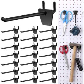Unittype 100 حزمة من خطافات Pegboard البلاستيكية مقاس 10.16 سم مناسبة لملحقات Pegboard 1/4 و1/8 للجراج والمكتب والمطبخ والمتجر (أبيض عاجي) in Kuwait