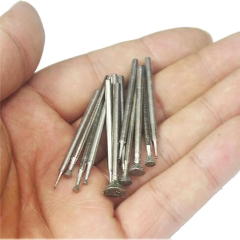 𝐋𝐮𝐨 𝐤𝐞 13 Pcs Triangle Shape Diamond Burr Set, 3/32 Inch Shank Stone Carving Bits for Rotary Tools in Kuwait