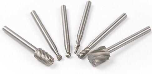 طقم رؤوس التوجيه الدوار من أورهيلبر 6 قطع مقاس 1/8 بوصة من عرقوب HSS Wood Working Rotary Bits تناسب أدوات دريميل in Kuwait