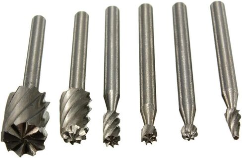 طقم رؤوس التوجيه الدوار من أورهيلبر 6 قطع مقاس 1/8 بوصة من عرقوب HSS Wood Working Rotary Bits تناسب أدوات دريميل in Kuwait