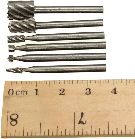 طقم رؤوس التوجيه الدوار من أورهيلبر 6 قطع مقاس 1/8 بوصة من عرقوب HSS Wood Working Rotary Bits تناسب أدوات دريميل in Kuwait