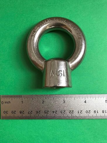 US STAINLESS Stainless Steel 316 Lifting Eye Nut 3/4" UNC Marine Grade in Saudi Arabia
