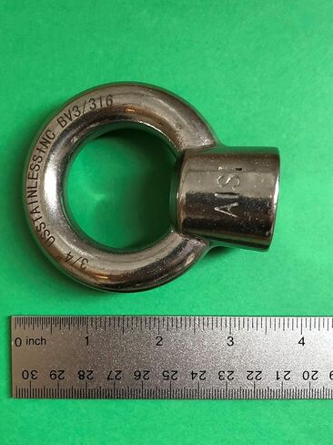 US STAINLESS Stainless Steel 316 Lifting Eye Nut 3/4" UNC Marine Grade in Saudi Arabia