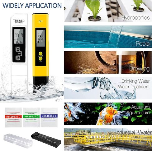 CANNABMALL PH Meter, TDS PPM Meter and 3 in 1 Soil Moisture Meter Combo, High Accuracy Lab PH/EC Tester Digital Kit [Upgraded] for Home Water, Hydroponics, Plants Garden Soil and Aquarium PH Pen in Saudi Arabia
