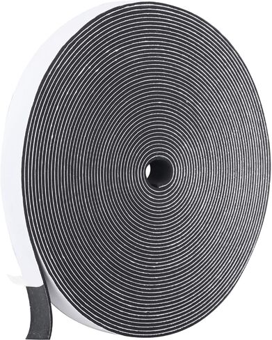 Weather Stripping Door Seal, 1 Inch W X 1/8 Inch T Adhesive Foam Tape, Window Door Draught Excluder Air Conditioner Gasket Foam Tape, Total Length 33 Feet (16.5ft x 2 Rolls) in Kuwait