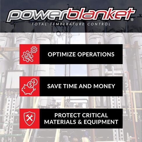 Powerblanket BH55RR-80 درجة صناعية/مقاومة للطقس D-15 غلاف فينيل 55 جالون بطانية تسخين طبلة معزولة، ترموستات داخلي ثابت 80 درجة فهرنهايت، سخان أسطواني، أسود in Kuwait