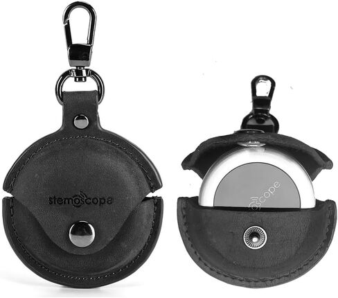حامل سماعة الطبيب للجيب الجلدي لسماعة الطبيب الرقمية ستيموسكوب برو, أسود, العمل in Kuwait