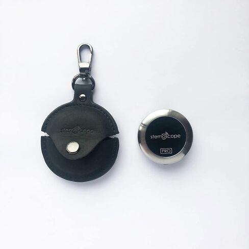 حامل سماعة الطبيب للجيب الجلدي لسماعة الطبيب الرقمية ستيموسكوب برو, أسود, العمل in Kuwait