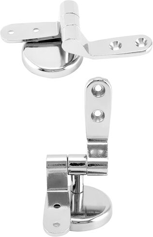 QWORK Replacement Toilet Seat Hinge Mountings Stainless Steel 1 Set with Bolts and Nuts in Kuwait