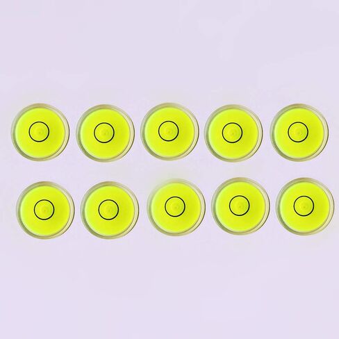 10pcs Bubble Spirit Level Degree Mark, 10x6mm Mini Circular Bullseye Level Inclinometers Use for Tripod, Phonograph, Turntable in Kuwait