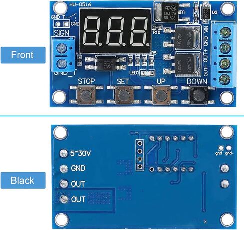 DKARDU 2 pcs DC 5V-36V Relay Module Digital LED Relay Board Trigger Cycle Switch Delay Timer Module with Screwdriver Red and Black Cable in Saudi Arabia