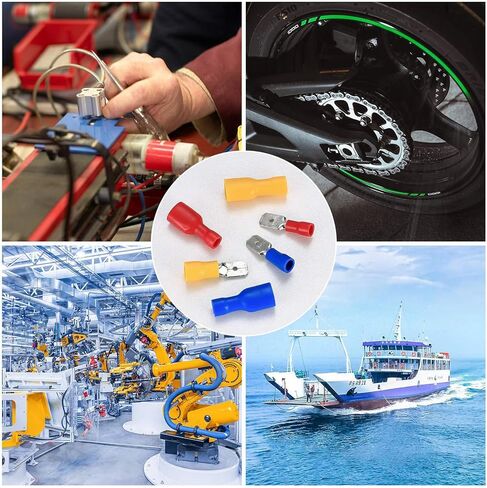 موصلات كهربائية 330 قطعة من موصلات الأسلاك المعزولة، موصلات طرفية بأسمائها الحقيقية ذكر/أنثى، مجموعة موصل بعقب للفصل السريع - محطات كابلات السيارات البحرية المجعدة in Kuwait