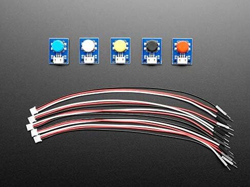 Adafruit 4431 Stemma Wired Tactile Push-Button Pack - 5 Color Pack in Saudi Arabia
