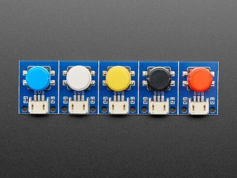 Adafruit 4431 Stemma Wired Tactile Push-Button Pack - 5 Color Pack in Saudi Arabia