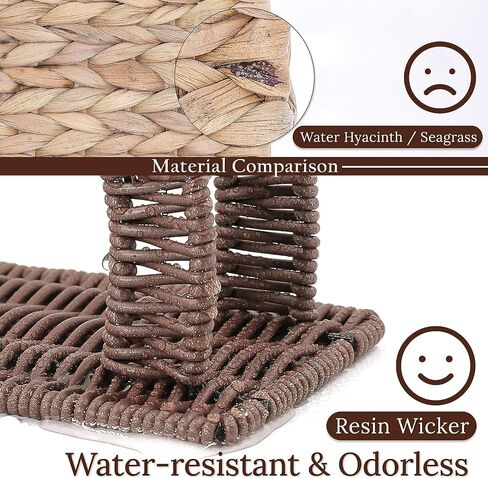 Paper Napkin Holder, Dinner Napkin Holder, Rustic Napkin Holder, Upright Napkin Holder, Napkin Holder Stand, Flat Napkin Holder, Resin Wicker Dark Brown in Kuwait