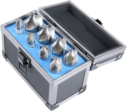 اتهم الأدوات الصناعية H.S.S. طقم مطحنة نهاية زاوية مستديرة مقاس من 1/16 بوصة إلى 3/8 بوصة، 8 قطع، 1011-0008 in Kuwait