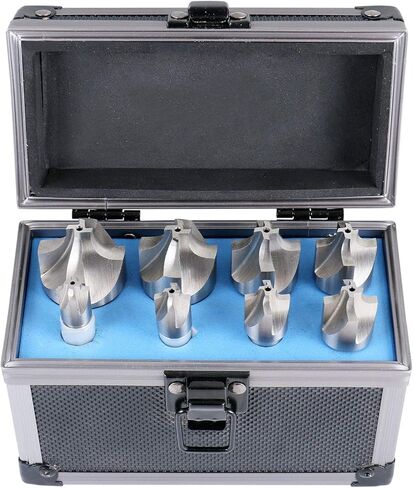 اتهم الأدوات الصناعية H.S.S. طقم مطحنة نهاية زاوية مستديرة مقاس من 1/16 بوصة إلى 3/8 بوصة، 8 قطع، 1011-0008 in Kuwait