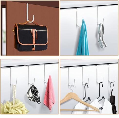 فلوراليكي خطاف فوق الباب، 6 قطع من خطافات الباب لتعليق الملابس والمناشف والمعاطف والمزيد in Kuwait