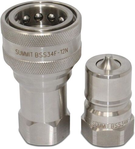 مجموعة وصلات هيدروليكية سريعة الفصل من الستانلس ستيل 3/4 انش ان بي تي ايزو 7241-B in Kuwait