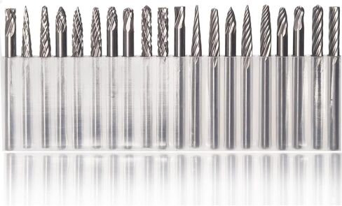 مجموعة شفرات كربيد صلبة 20 قطعة، شفرات دوارة من التنجستن مفردة ومزدوجة مقاس 3 مم، لقم توجيه CNC للنحت والتلميع والحفر in Kuwait