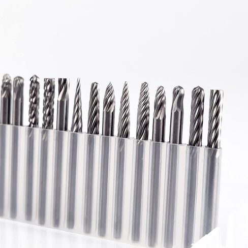 مجموعة شفرات كربيد صلبة 20 قطعة، شفرات دوارة من التنجستن مفردة ومزدوجة مقاس 3 مم، لقم توجيه CNC للنحت والتلميع والحفر in Kuwait