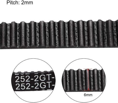 Pnzxi 5pcs 252-2GT-6 Timing Belt Length=252mm Width=6mm Rubber Closed Loop GT2 252mm Timing Belt for 3D Printer in Saudi Arabia