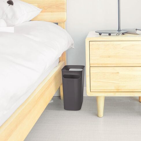 Vtopmart 4 Pack Plastic Small Trash Can, 1.5 Gallon/5.7 L Office Grey Bin with Built-in Handle, Slim Waste Basket for Bathroom, Bedroom, Home Office, Living Room, Kitchen in Kuwait