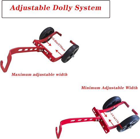 نظام دولي لعربة الثلج القابلة للتعديل من C CLINK، عجلات مزلجة، مجموعة نقل عالمية لعربة الثلج، زوج (أحمر) in Kuwait