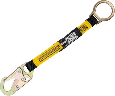 جهاز حماية من السقوط بحلقة على شكل حرف D مقاس 45.72 سم من Palmer Safety مع خطاف كبس مقاس 3/4 بوصة وحلقة على شكل حرف D، وحزام من البوليستر مع واقي من الشوائب، متوافق مع OSHA/ANSI in Kuwait