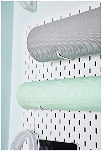 خطافات بيجبورد بيضاء من DODXIAOBEUL، حامل رسائل، تخزين الحروف، الكتب أو الأجهزة اللوحية، وخطافات ربط على شكل حرف J، 3 عبوات in Kuwait