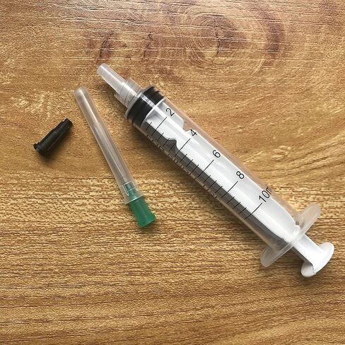 12 Pack - 1ml, 3ml, 5ml, 10ml Syringes each 3pcs with 14Ga, 16Ga, 18Ga and 20Ga Blunt Tip Needles and Storage Caps(Luer Lock) in Kuwait